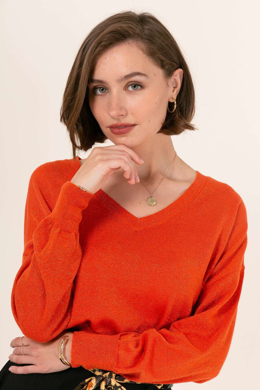PULL EN LAINE COL V FABIENNE
