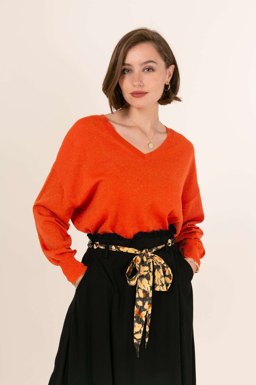 PULL EN LAINE COL V FABIENNE