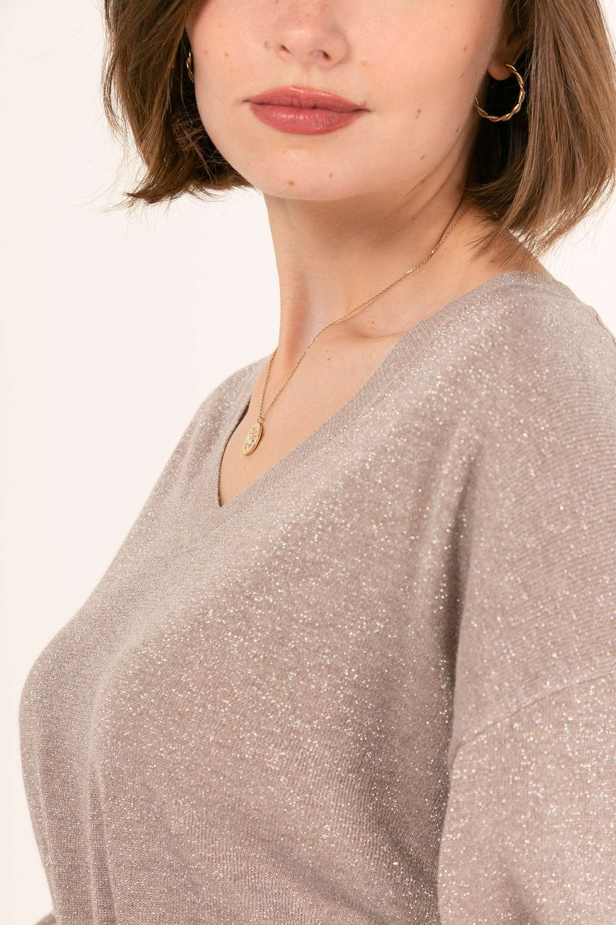 PULL EN LAINE COL V FABIENNE