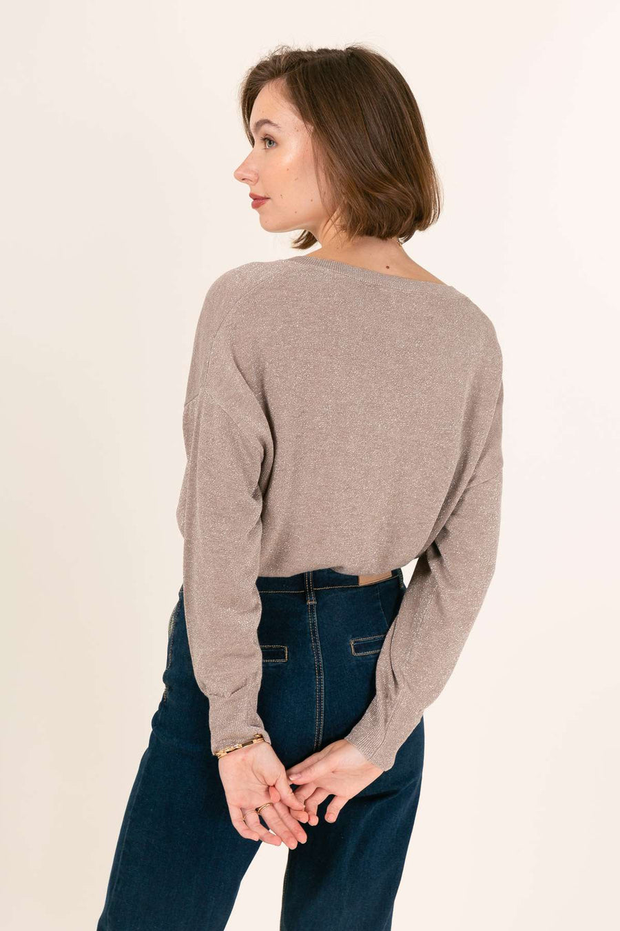 PULL EN LAINE COL V FABIENNE