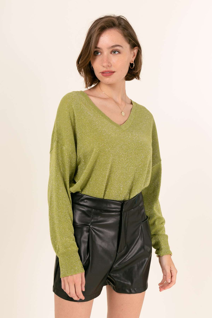 PULL EN LAINE COL V FABIENNE