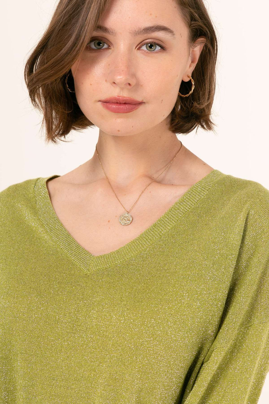 PULL EN LAINE COL V FABIENNE
