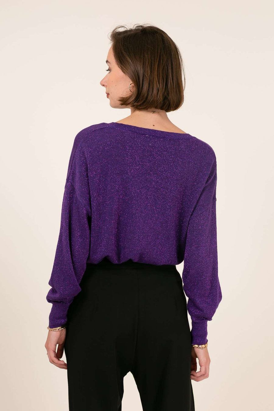 PULL EN LAINE COL V FABIENNE