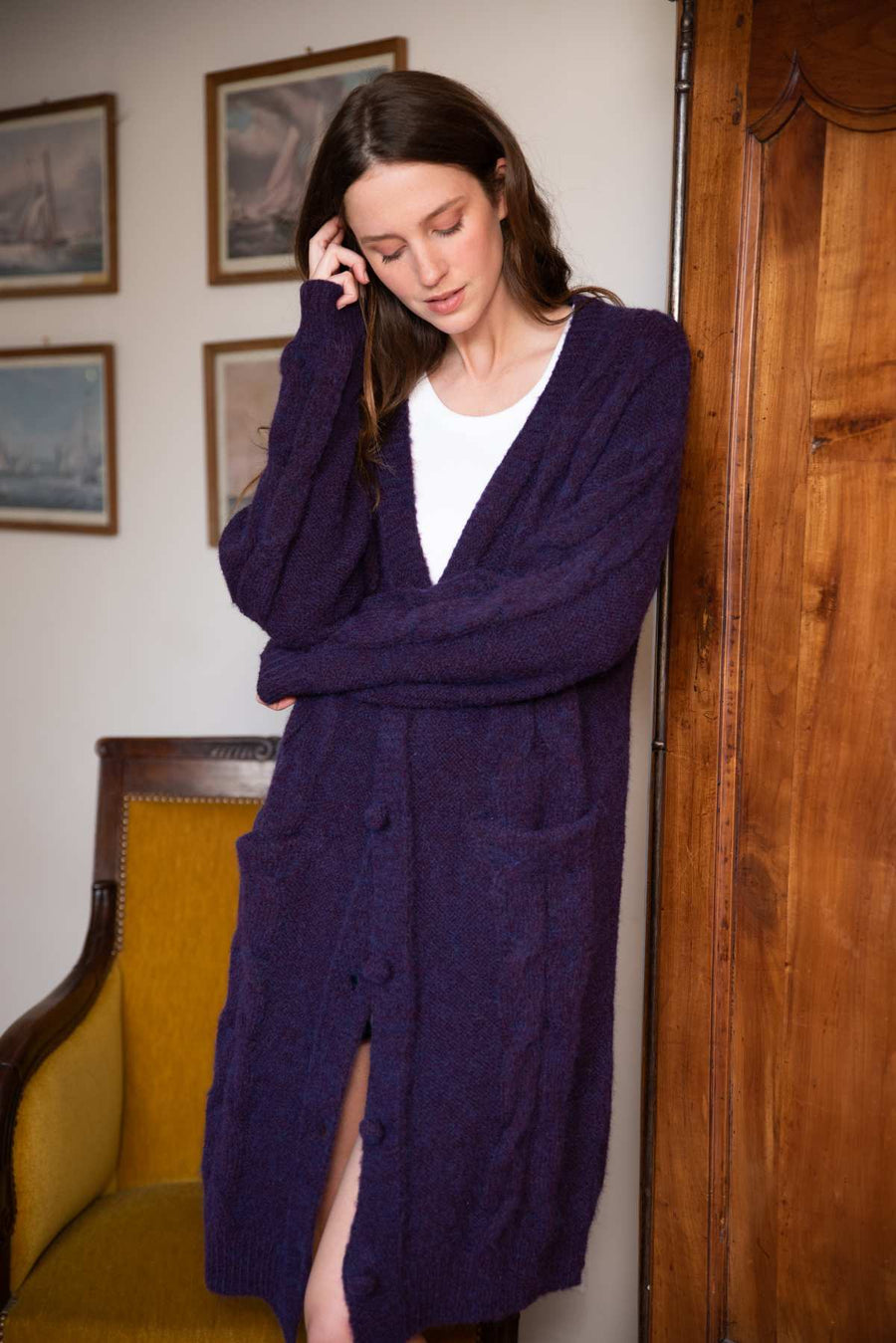CARDIGAN EN LAINE HERMANCE