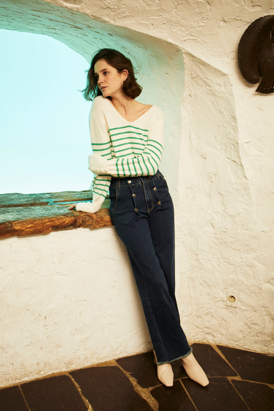 Pull Ermeline vert