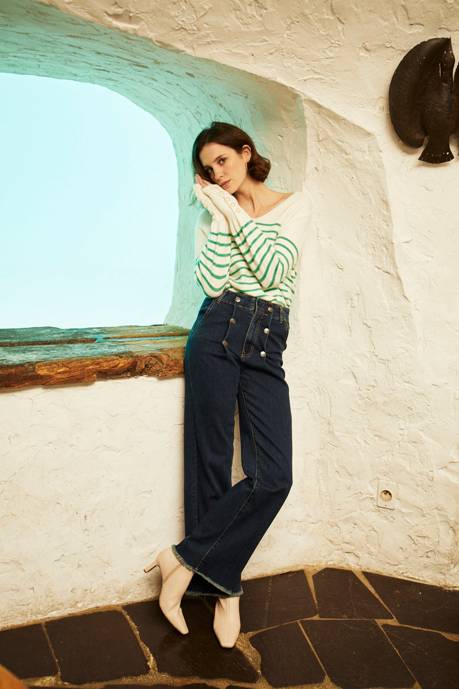 Pull Ermeline vert